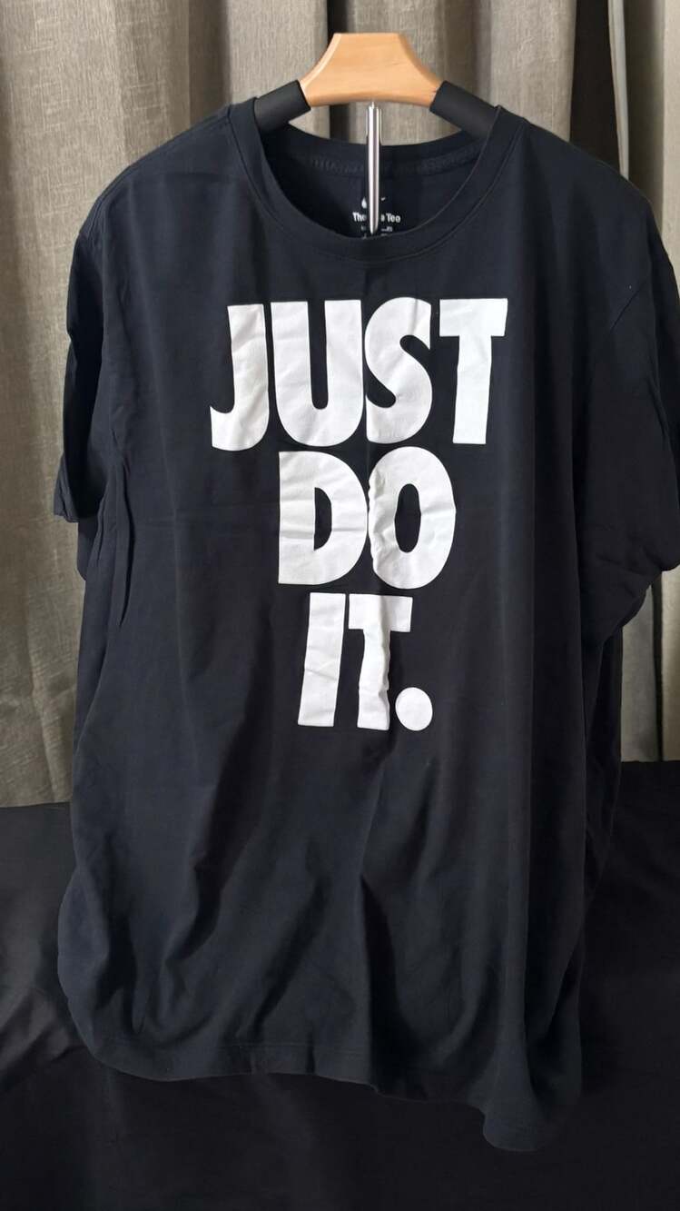 Nike Just Do It T-Shirt Size 3XL Black White